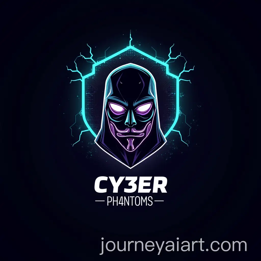 Futuristic-ElectroCyberpunkAI-Logo-Design-Expansion-Logo-for-Cyb3r-Ph4nt0ms-with-Hacker-Mask-and-Digital-Protection