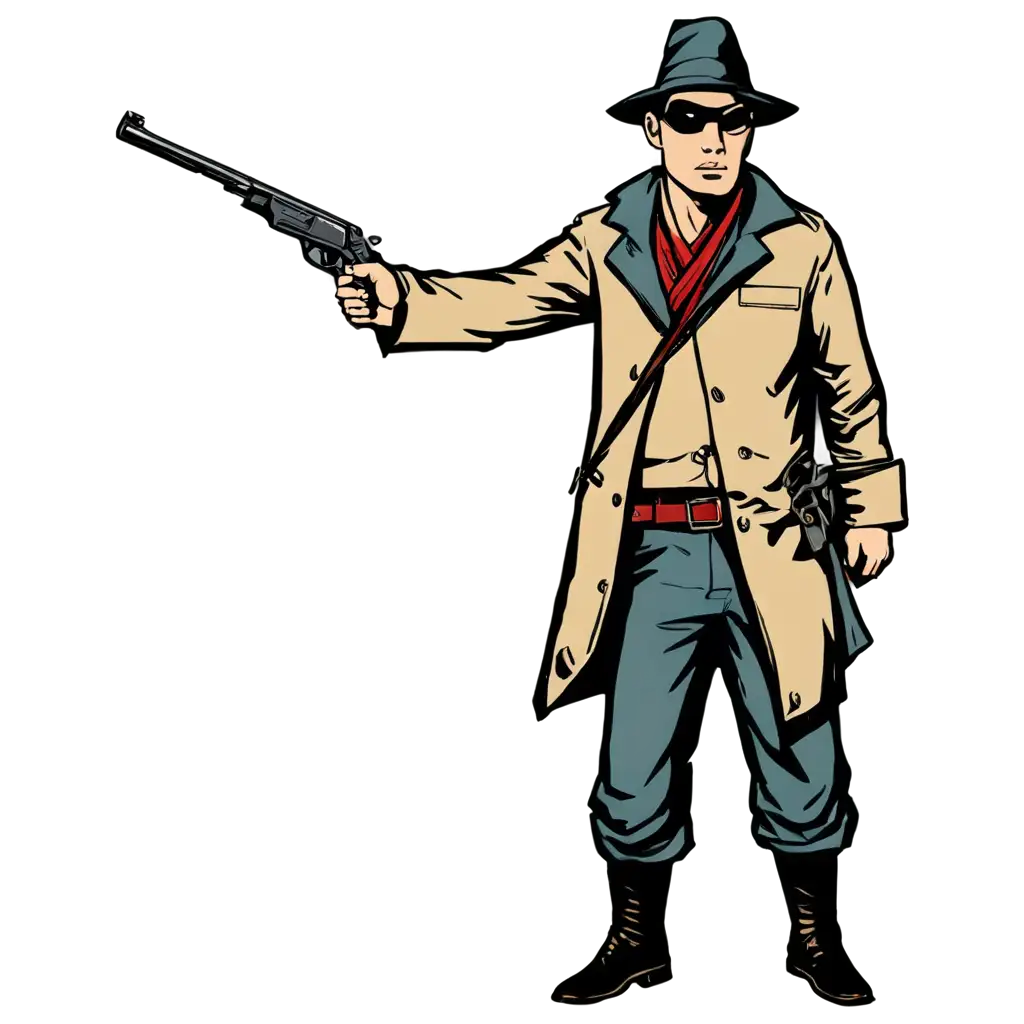 Chinese-Robber-Burglar-with-Gun-in-Comic-Style-PNG-Image-Unique-and-Dynamic-Artwork