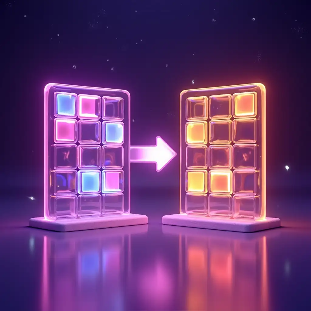 Futuristic-3D-Puzzle-Game-Interface-with-Neon-Glass-Panels