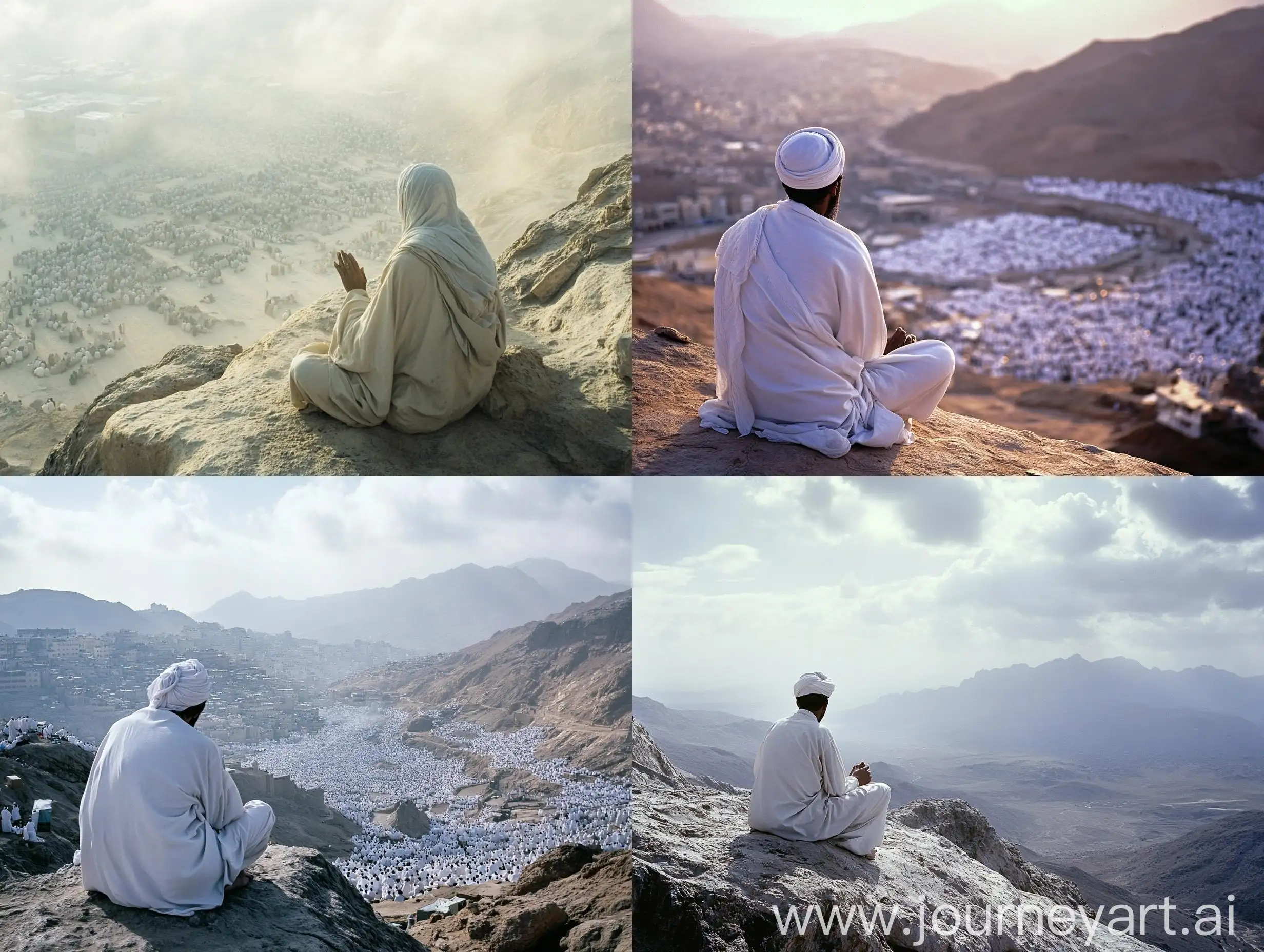 Historical-Person-Praying-on-Mount-Arafat