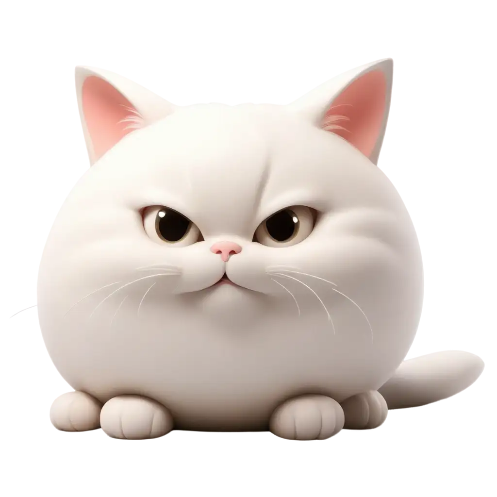 Chibi-White-ChubbyPNG-Image-Usage-Scenarios-Cat-with-Long-Tail-PNG-Cute-Mascot-Style-Image-for-All-Your-Creative-Needs