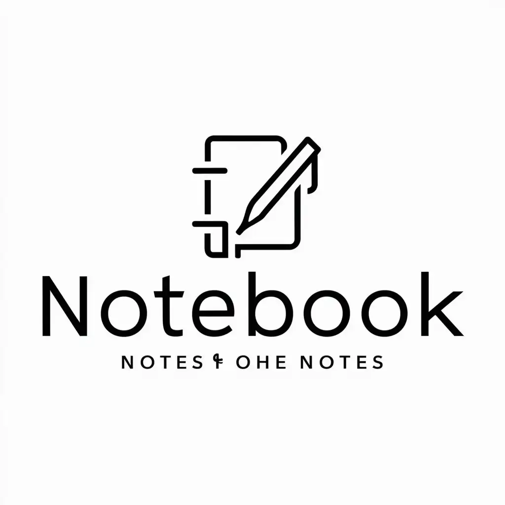 LOGO-Design-For-Notebook-Elegant-Notebook-and-Pen-Symbol-for-Notes-Industry