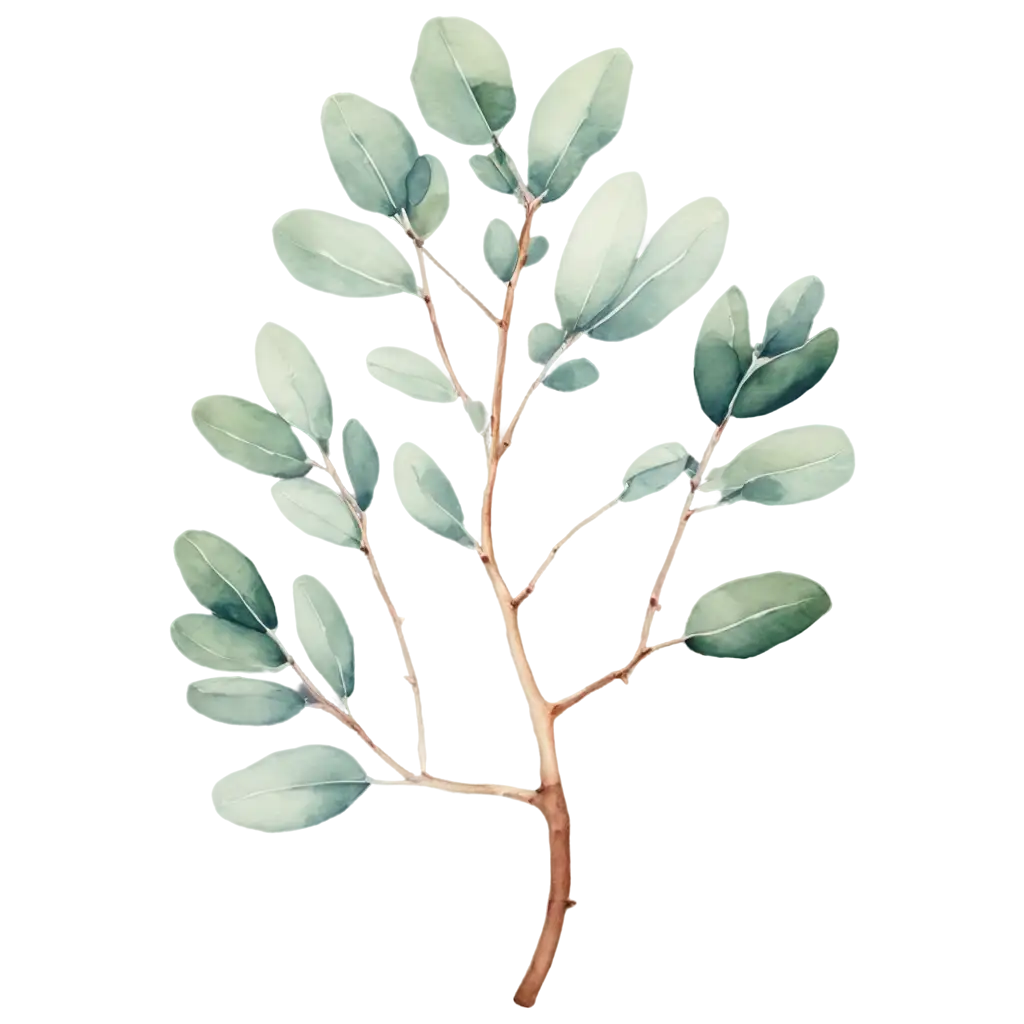 Eucalyptus-Watercolor-PNG-Captivating-Botanical-Art-in-HighQuality-Format