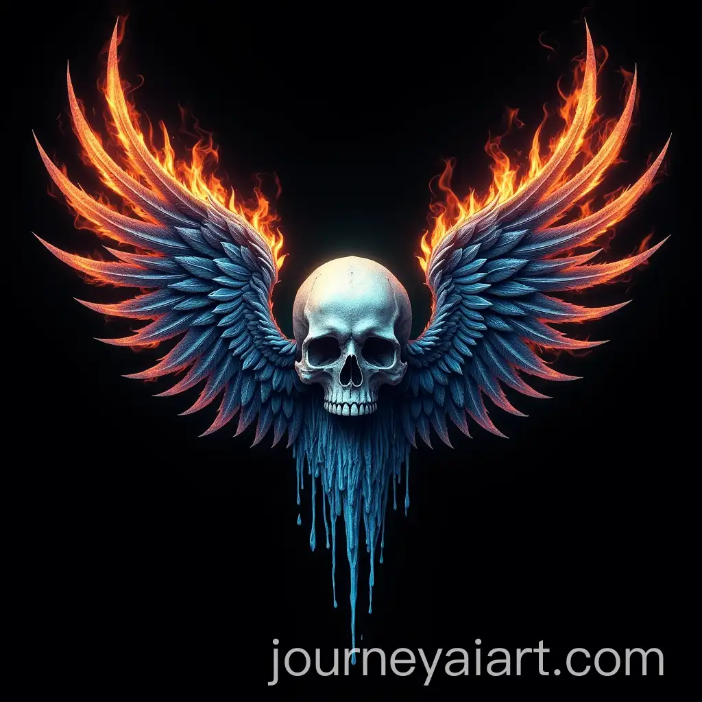Avenged-Sevenfold-Band-Logo-with-Flaming-Skull-Wings-and-Dripping-Substance