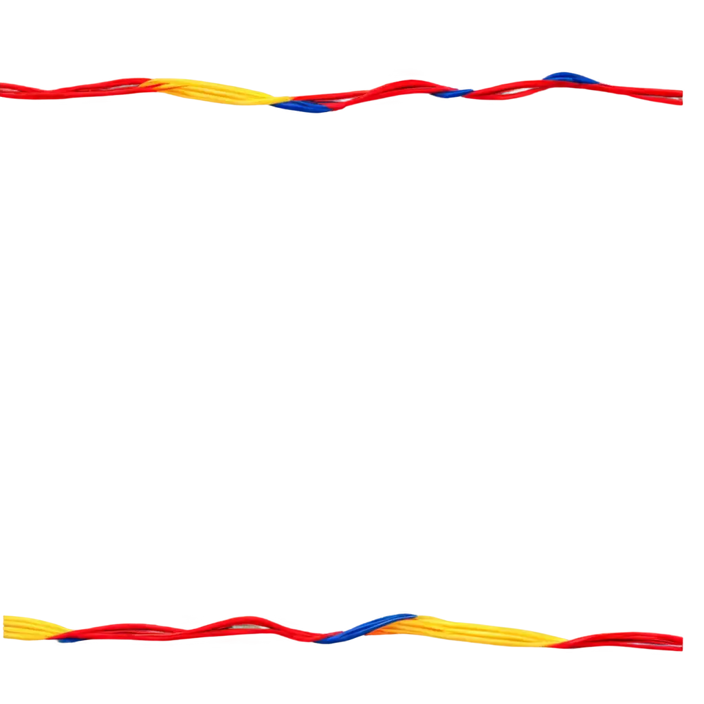 Red-Yellow-and-Blue-Wire-Border-PNG-Image-for-Creative-Designs