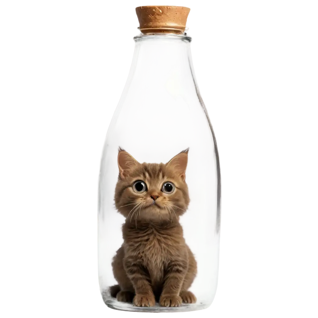 Transparent-Cartoonish-Dirty-Glass-Bottle-with-Cat-PNG-for-Versatile-Creative-Uses