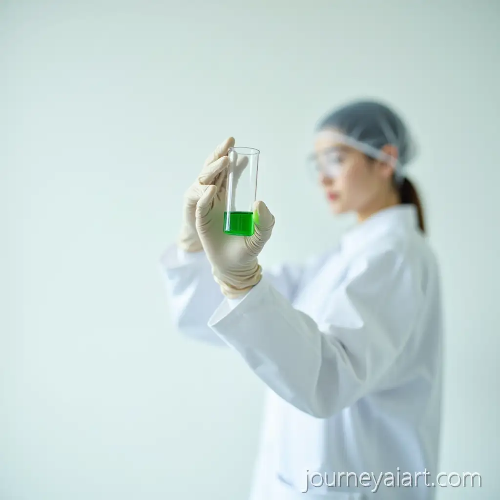 Scientist-holding-test-tubeScientist-in-White-Laboratory-Coat-Holding-Test-Tube-with-Green-Liquid