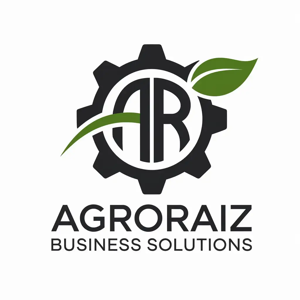 LOGO-Design-For-Agroaiz-Gear-and-Leaf-Theme-with-Business-Solutions-Slogan