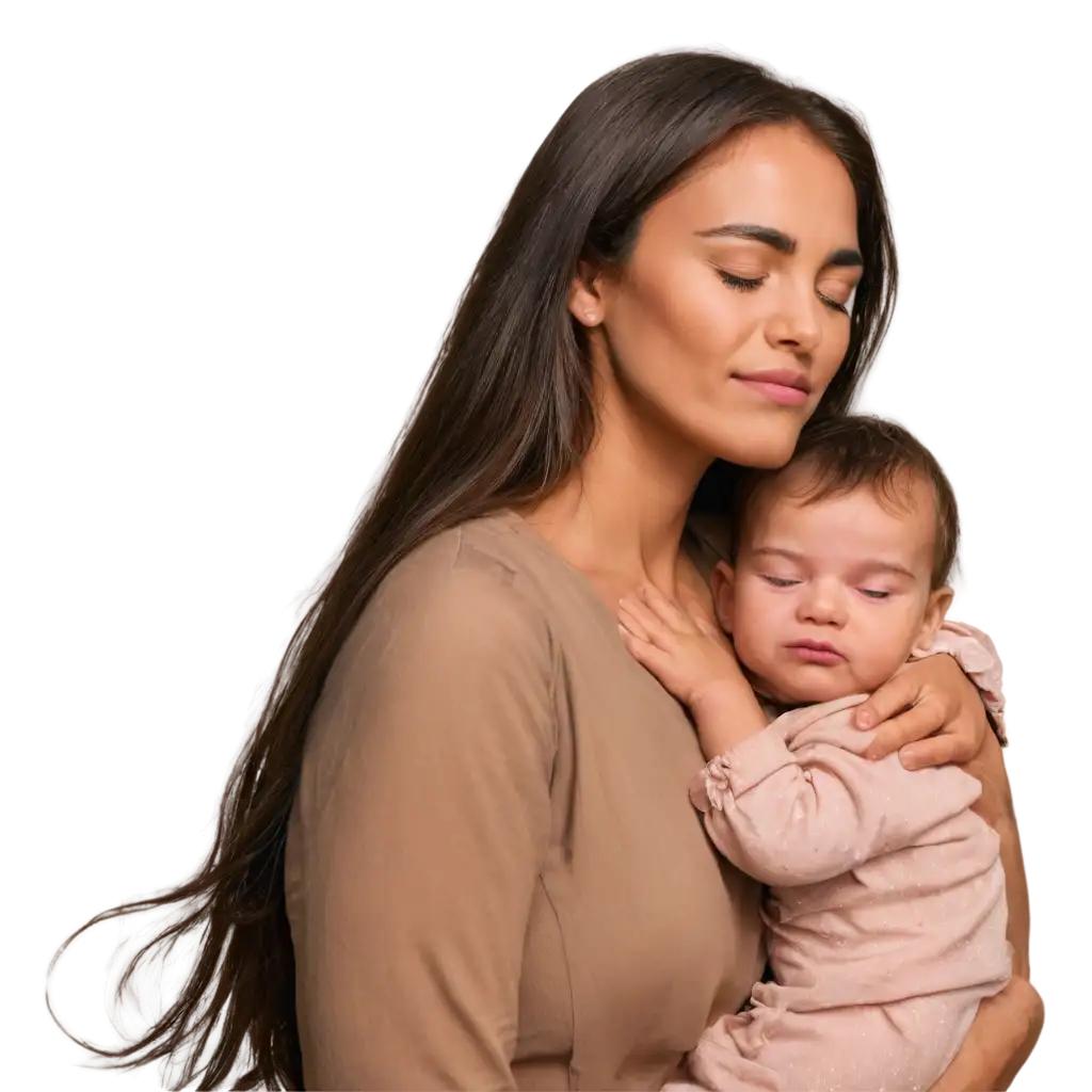 PNGPNG-Image-Usage-Analysis-Image-of-Mother-and-Baby-Symbolizing-Love-and-Strength-Tender-Peaceful-and-Comforting