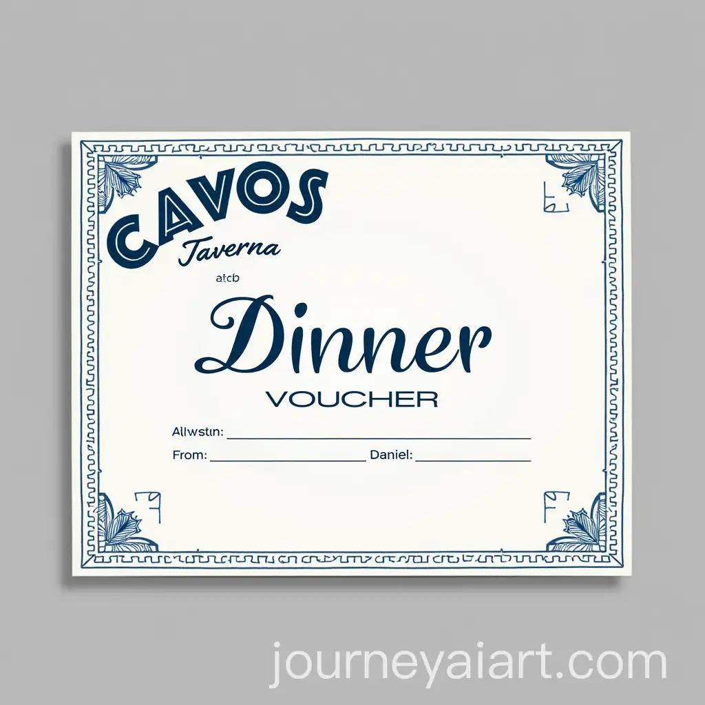 Printable-Dinner-Voucher-for-Jasmin-at-Cavos-Taverna-in-Stuttgart-with-Mediterranean-Design