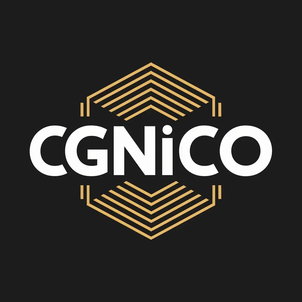 a vector logo design,with the text "CGNICO", main symbol:The name of the CG forum is CGNICO, it should have a design sense, be succinct and impressive.,Moderate,be used in Technology industry,clear background