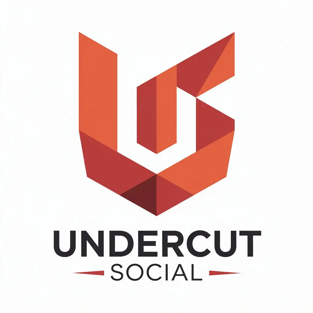 LOGO Design For Undercut Social Red U and S Combination for Education Industry