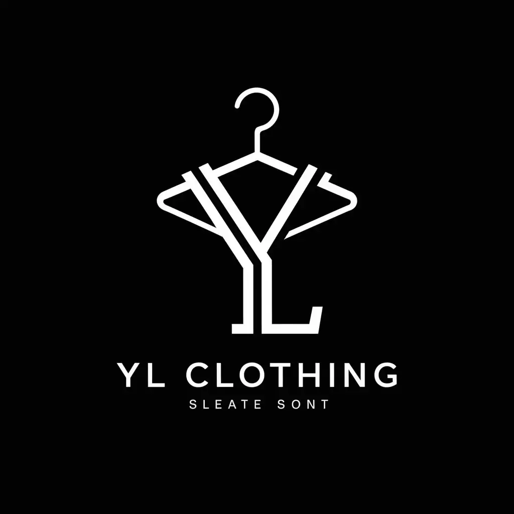 LOGO-Design-For-YL-Clothing-Elegant-Text-with-Clothing-Symbol-on-Clear-Background