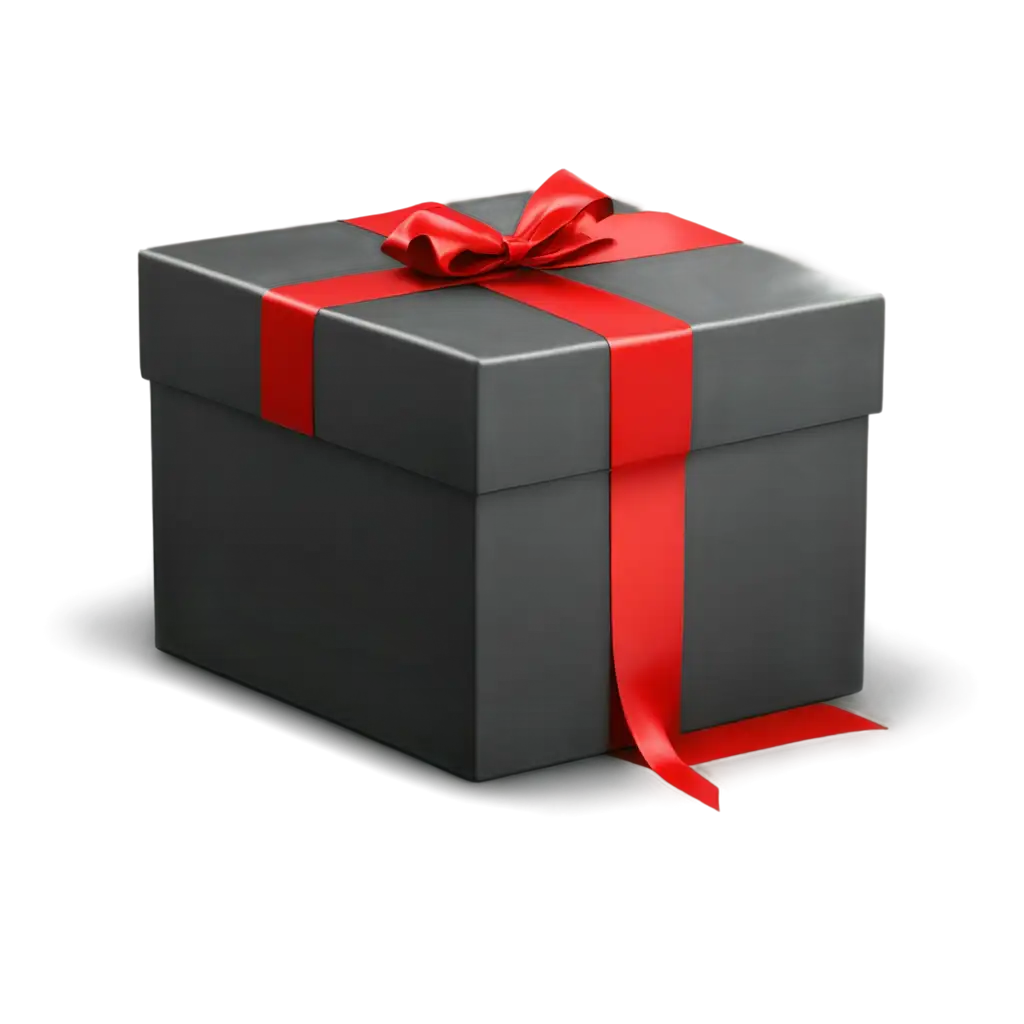 Realistic-PNG-Image-of-a-Black-Box-with-Red-Ribbon-HighQuality-Visual-Asset