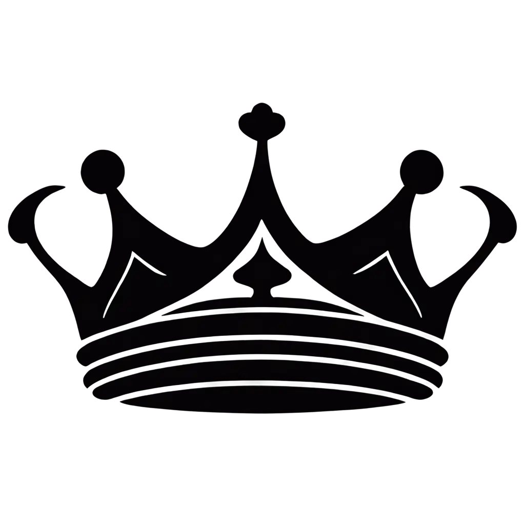 vectorized black crown icon