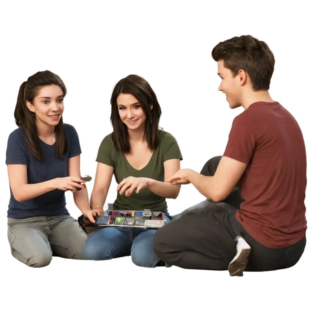 Friends-Group-Animated-Playing-Games-PNG-HighQuality-Digital-Image-for-Various-Uses