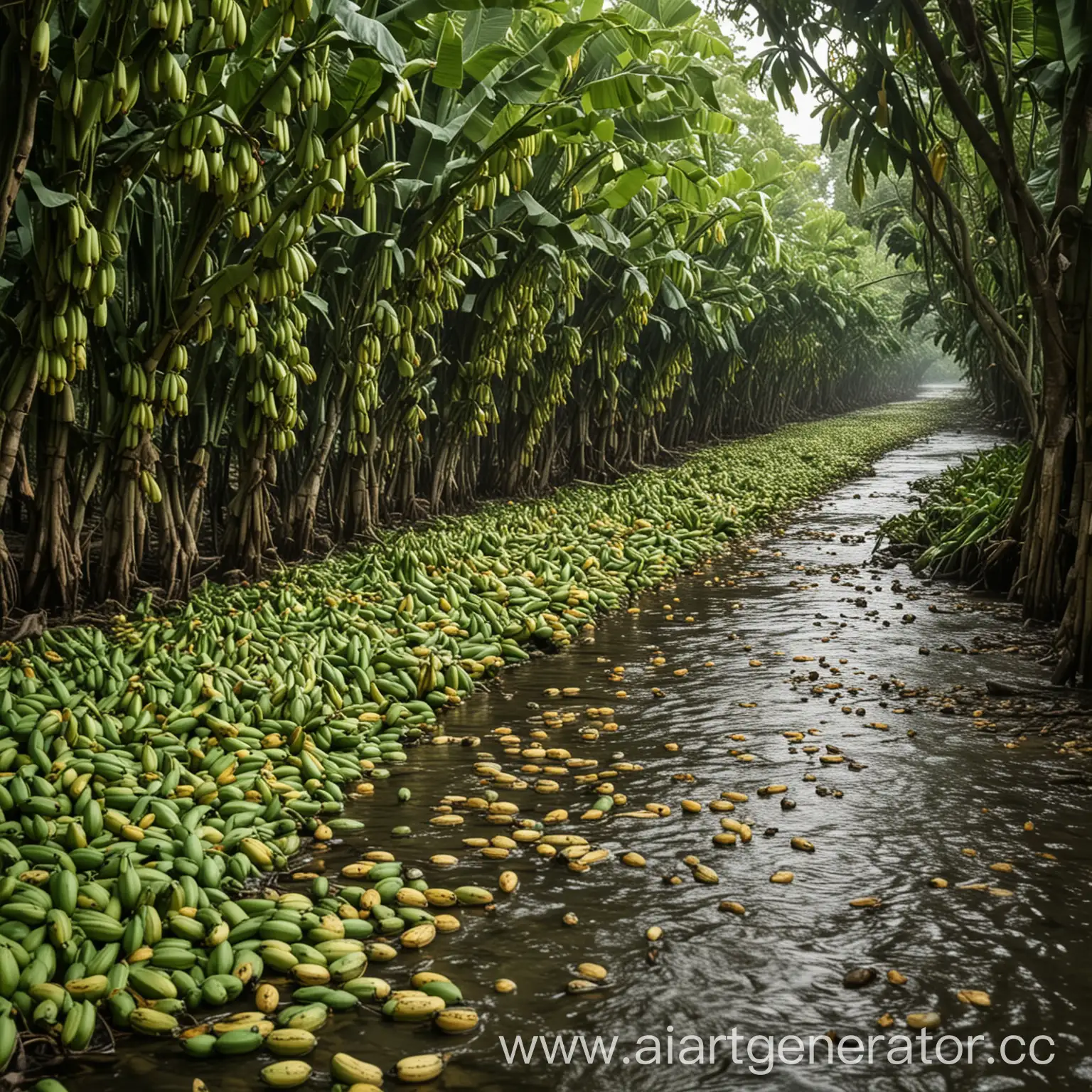 Banana-Molok-River-Flowing-Through-Banana-Trees