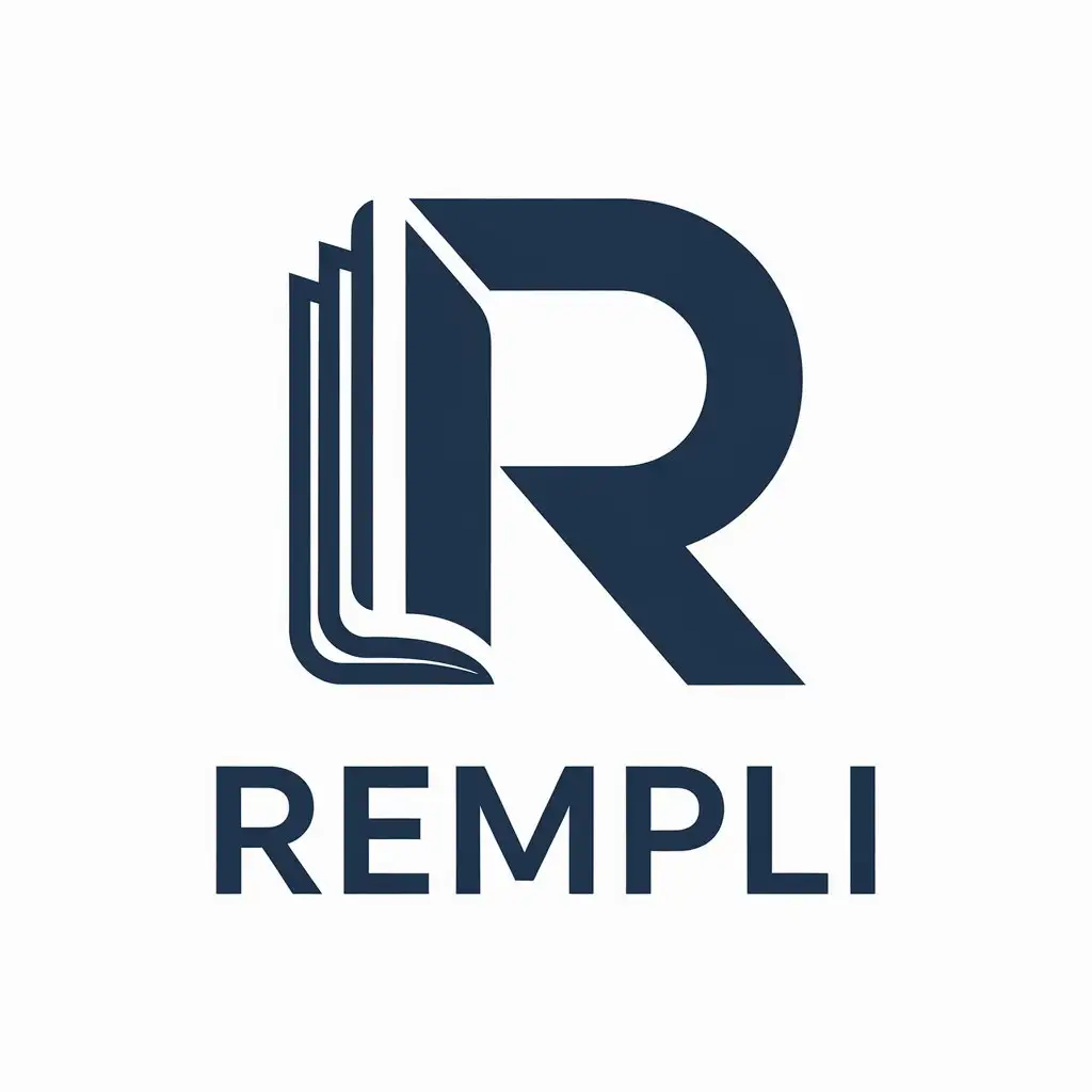 LOGO Design for Rempli Book and R Letter in Education Industry