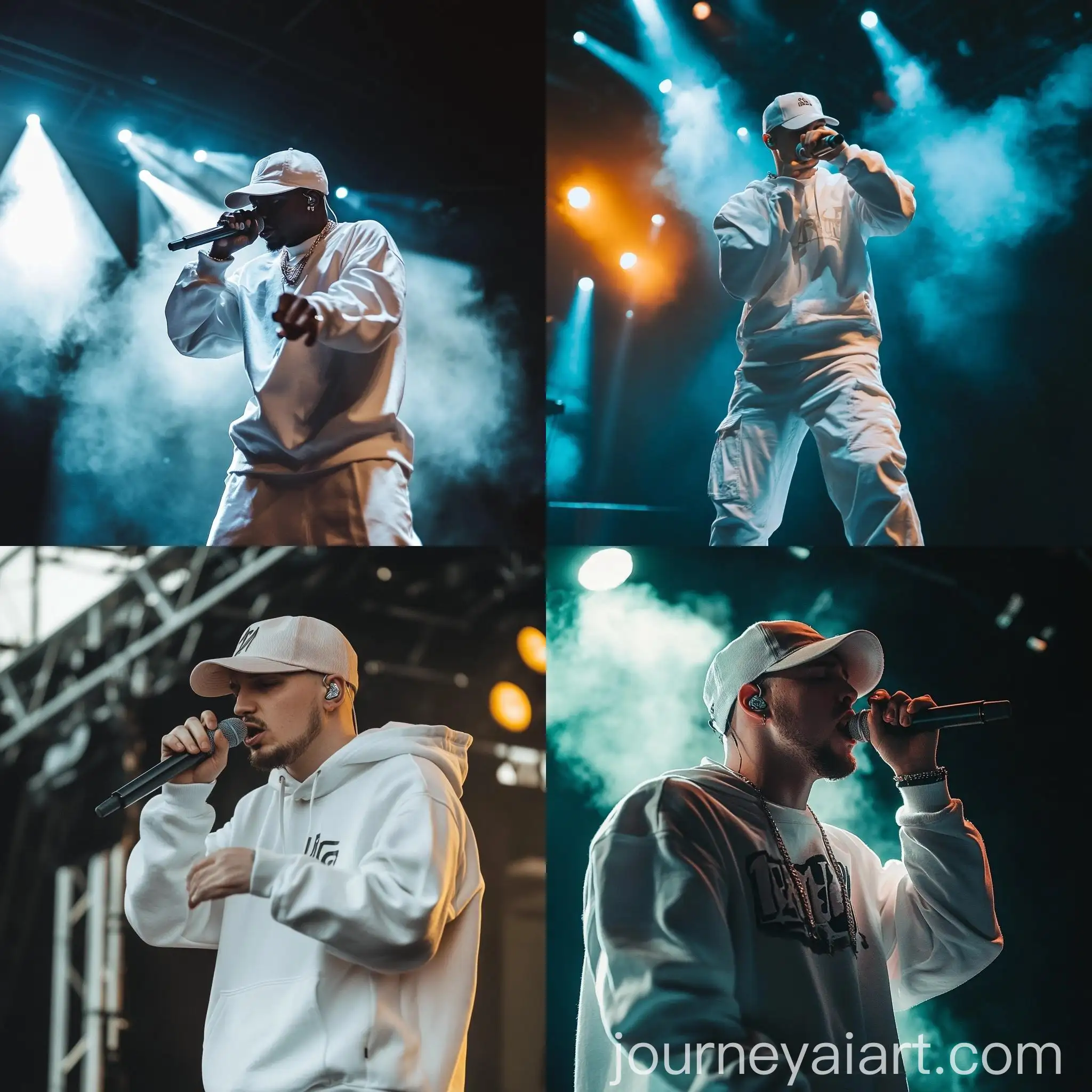 Hip-Hop-Concert-with-White-Polish-Rapper-on-Stage