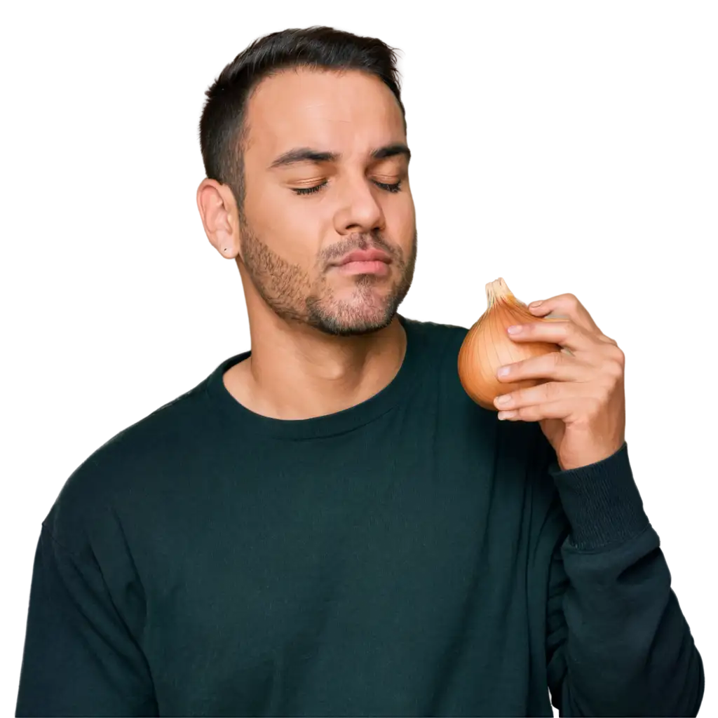 Andrew-Tate-Smelling-an-Onion-in-Complete-Bliss-HighQuality-PNG-Image-for-Unique-Visual-Content