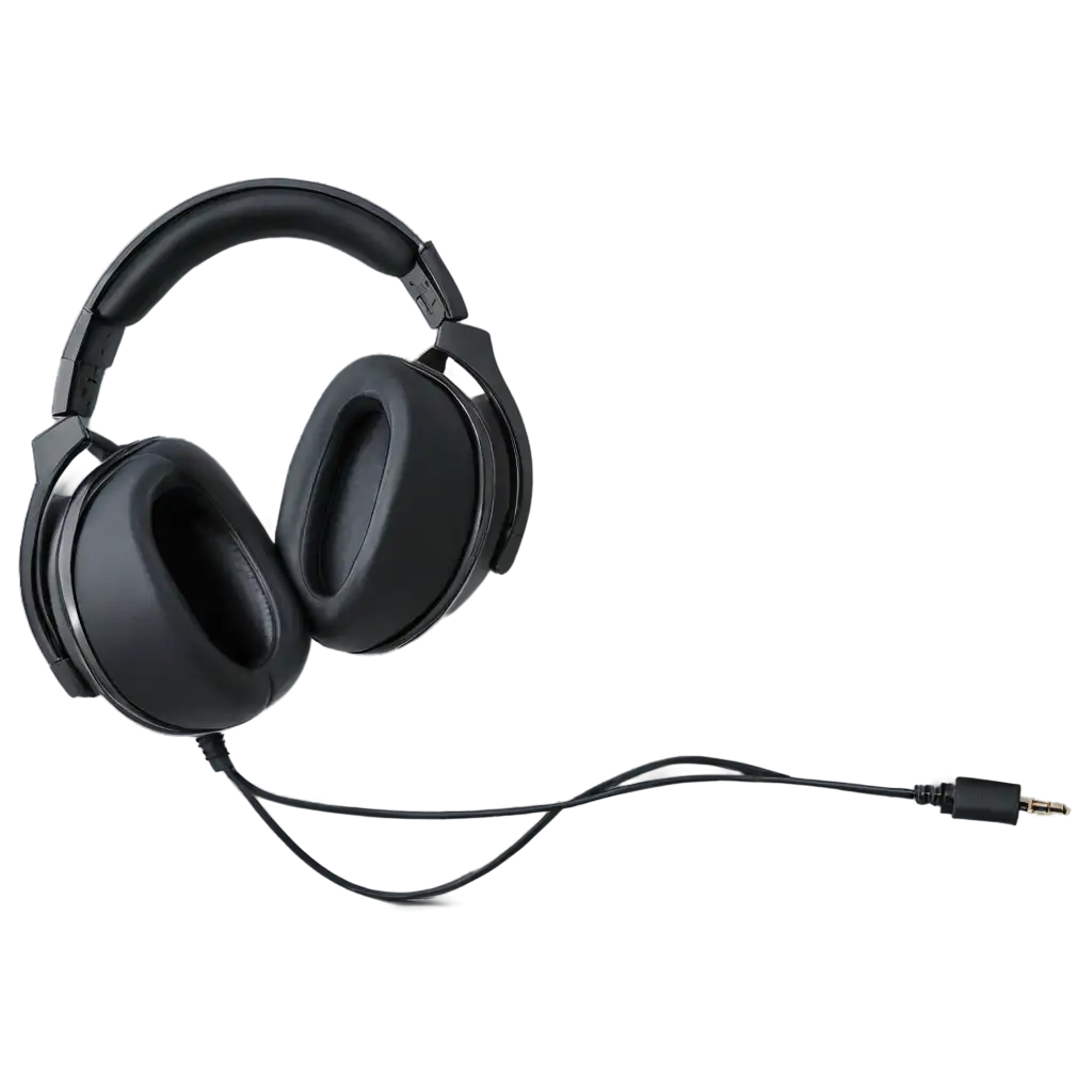 HighQuality-PNG-Image-of-a-Wired-Overhead-Headphone-for-Enhanced-Visual-Appeal