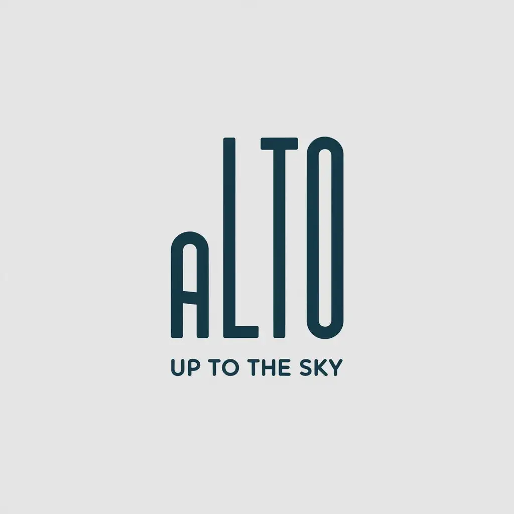 LOGO Design for Up to the Sky Minimalistic Spanish Lettering with Clear Background