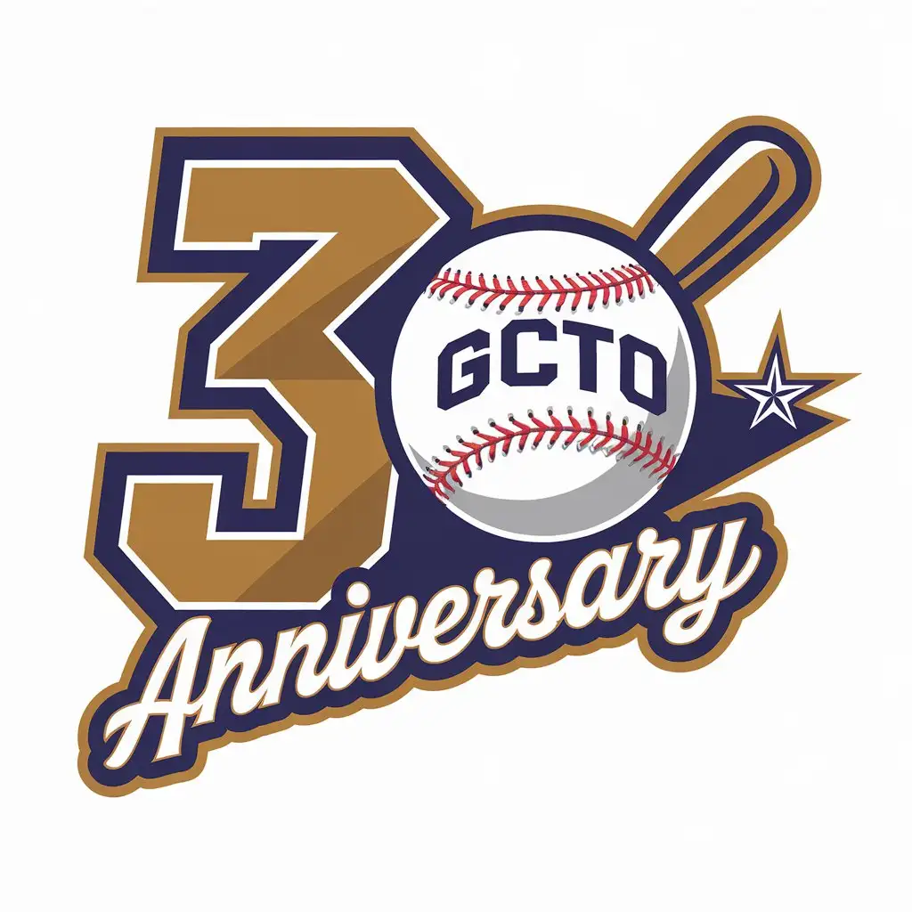 LOGO-Design-for-30th-Anniversary-Celebratory-Baseball-Theme-with-GCTO-Taiwan