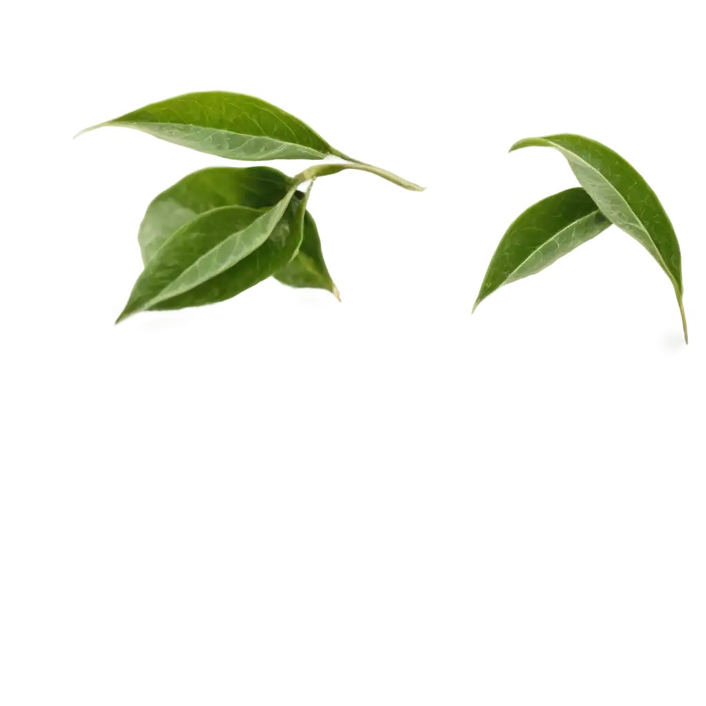 HighQuality-PNG-Image-of-Green-Tea-Leaves-with-a-Fly-for-Enhanced-Visual-Appeal