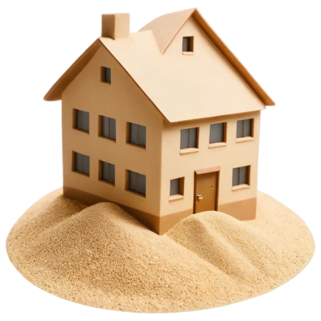 Summer-Accommodation-Concept-in-PNG-Falling-Sand-Shaping-a-House-for-Dreamy-Vacations