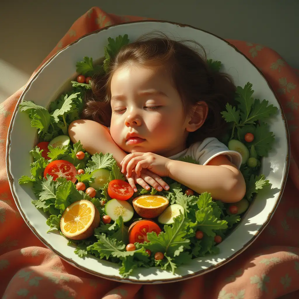 Person-Falling-Asleep-in-a-Bowl-of-Salad