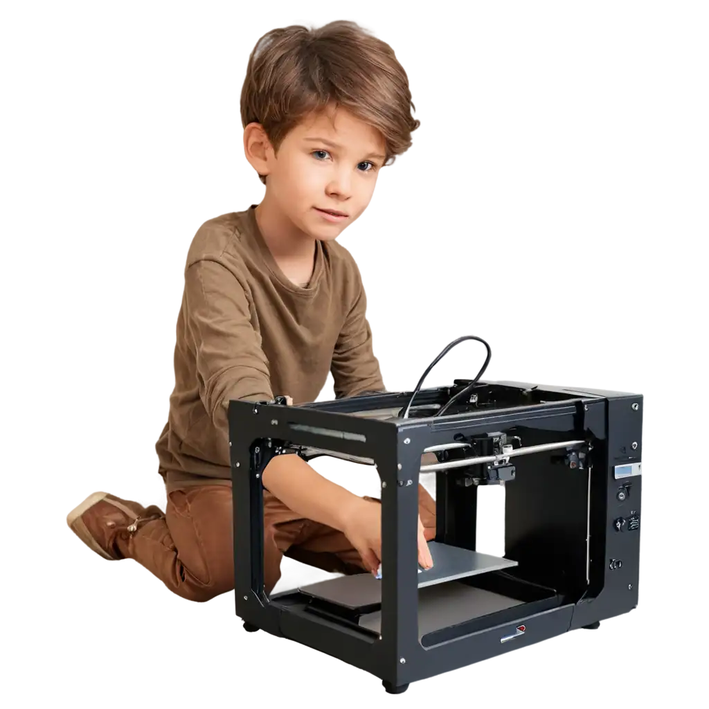 Boy-Printing-on-a-3D-Printer-PNG-Image-for-Innovation-and-Technology