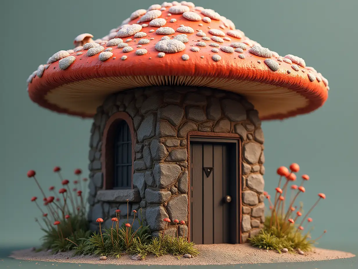 Face Mushroom and armor in building transformed