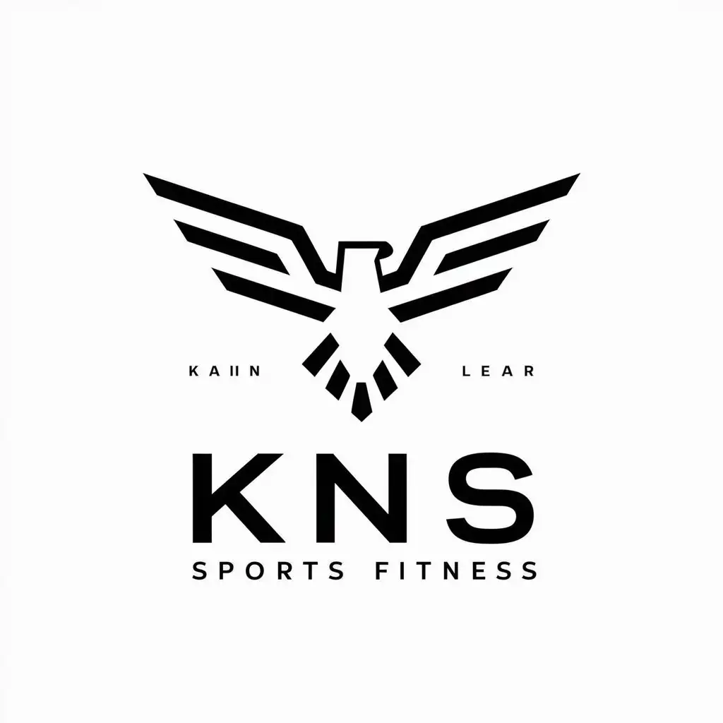 LOGO Design For KNS Eagle Symbol in Minimalistic Style for Sports Fitness Industry