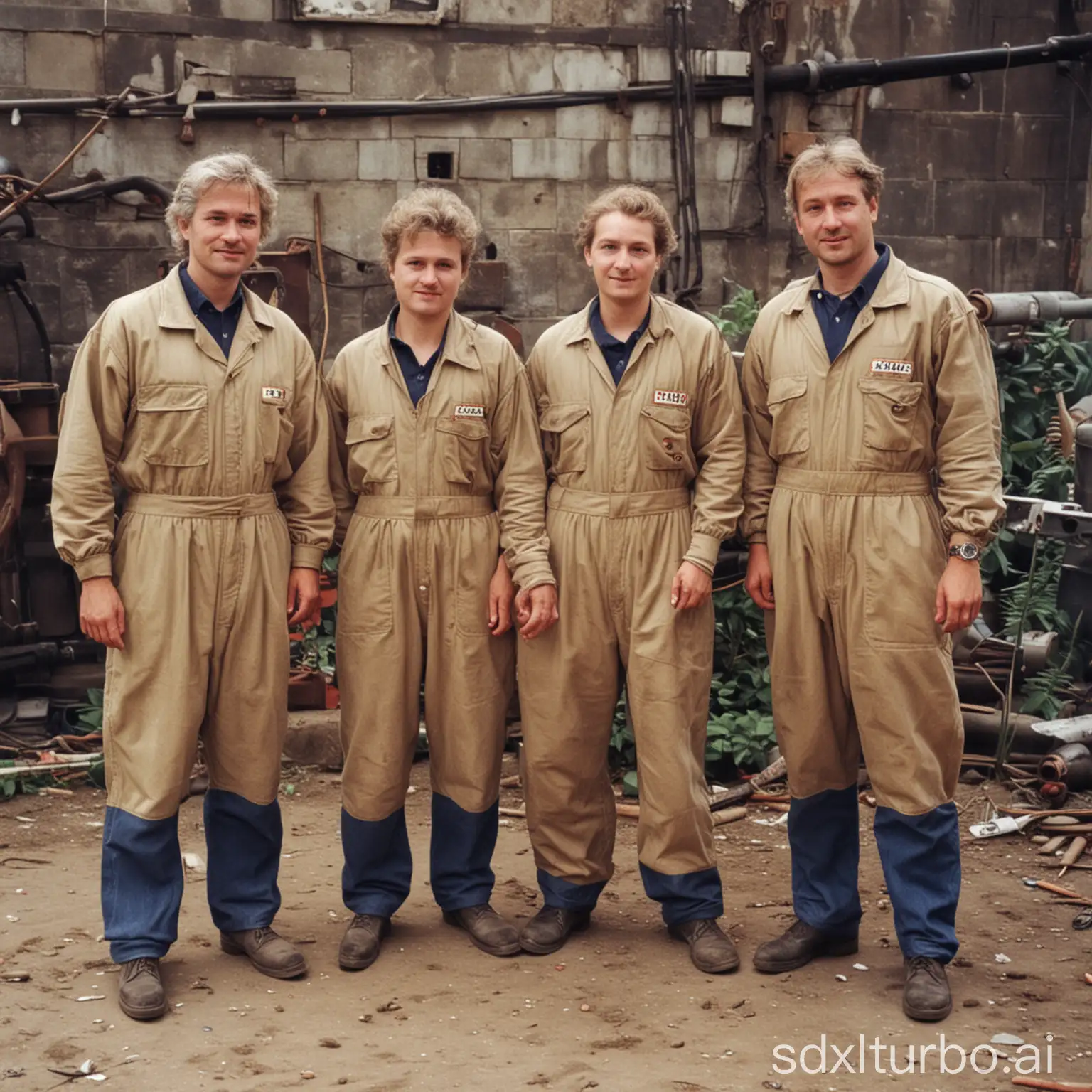 two experts with outfit 1991 workers