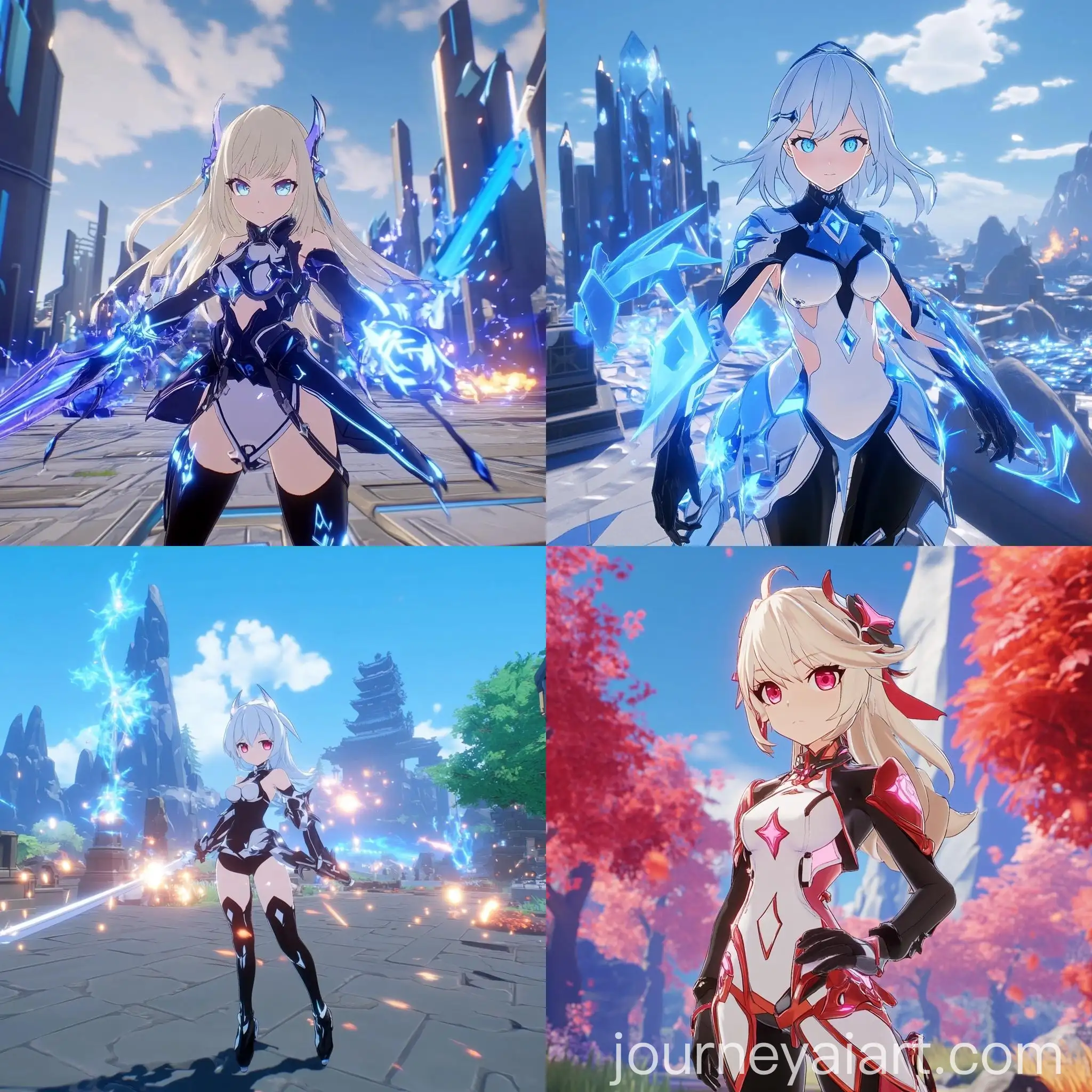 Electro-Girl-Combat-in-3D-Anime-Gacha-Game