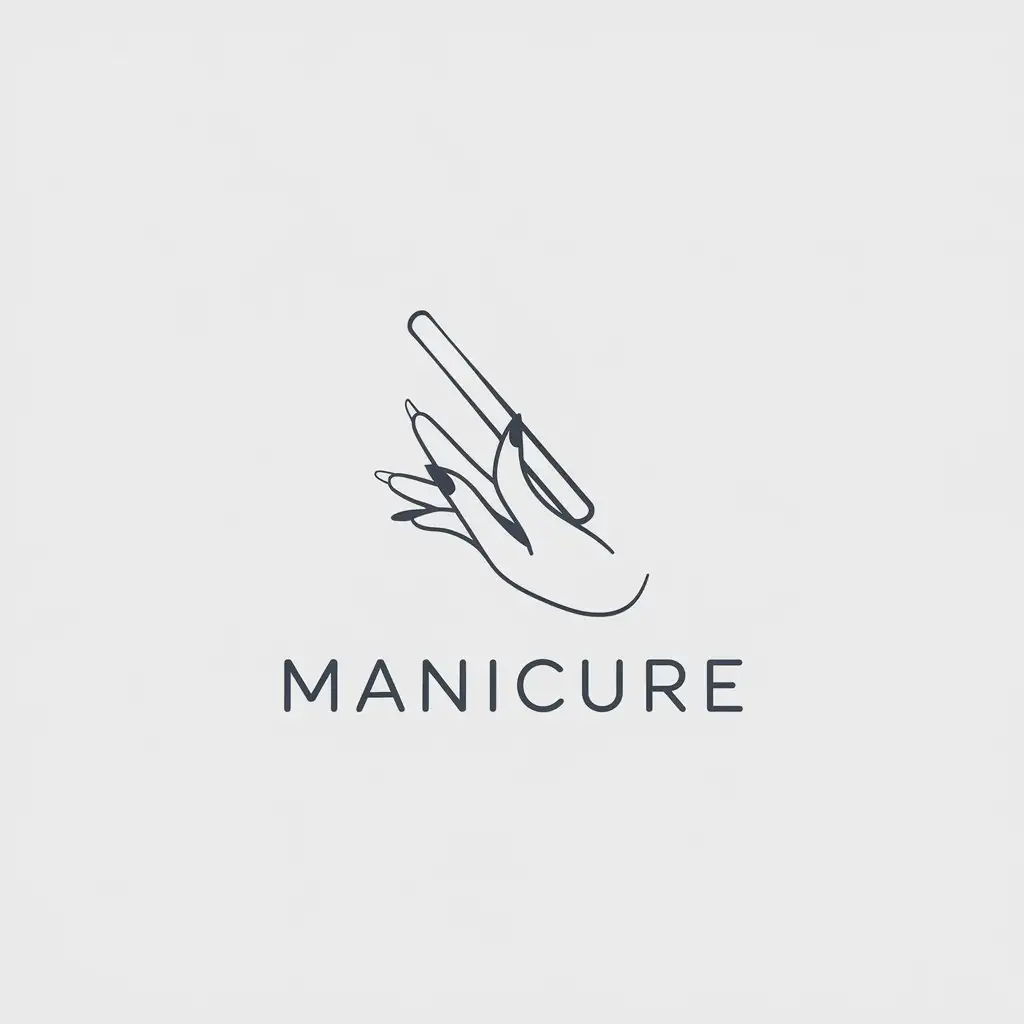 a vector logo design,with the text "Manicure", main symbol:Evgenia,Minimalistic,clear background