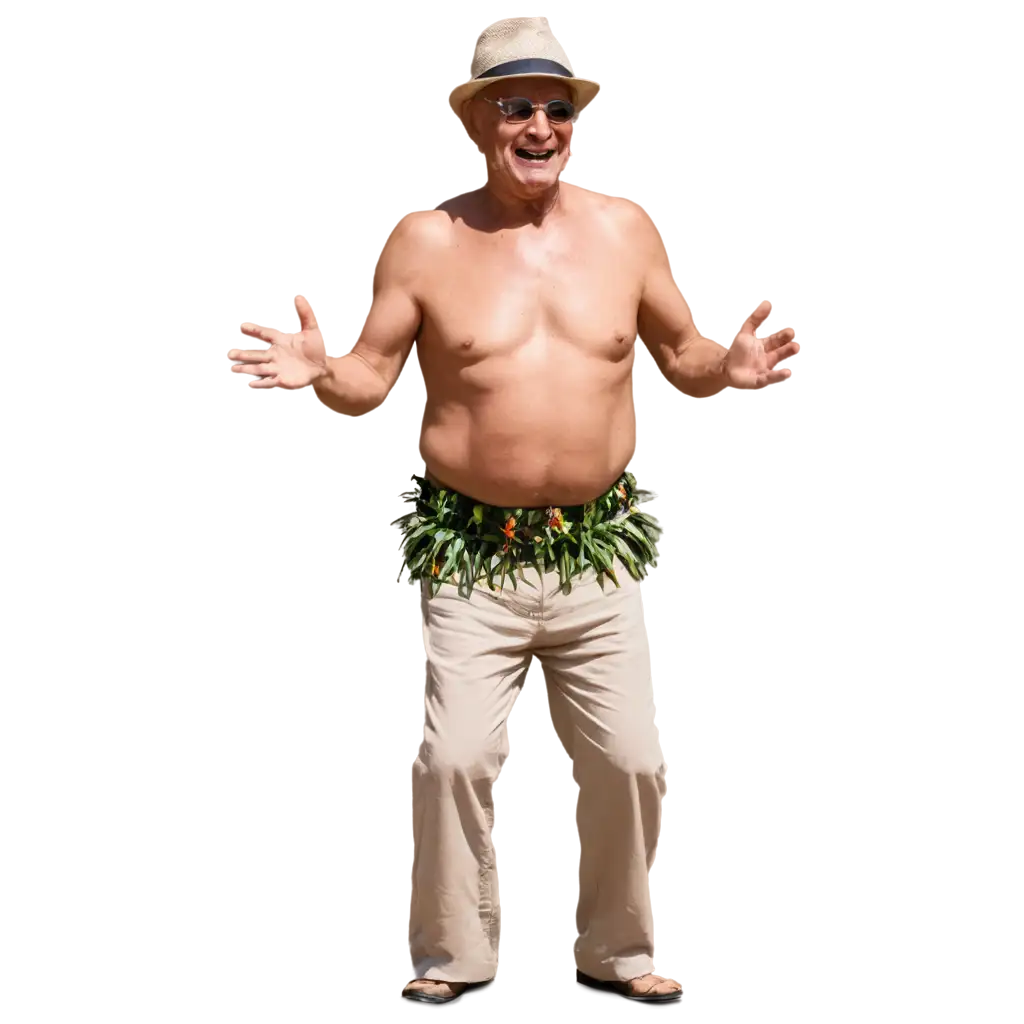 grandpa dancing hula