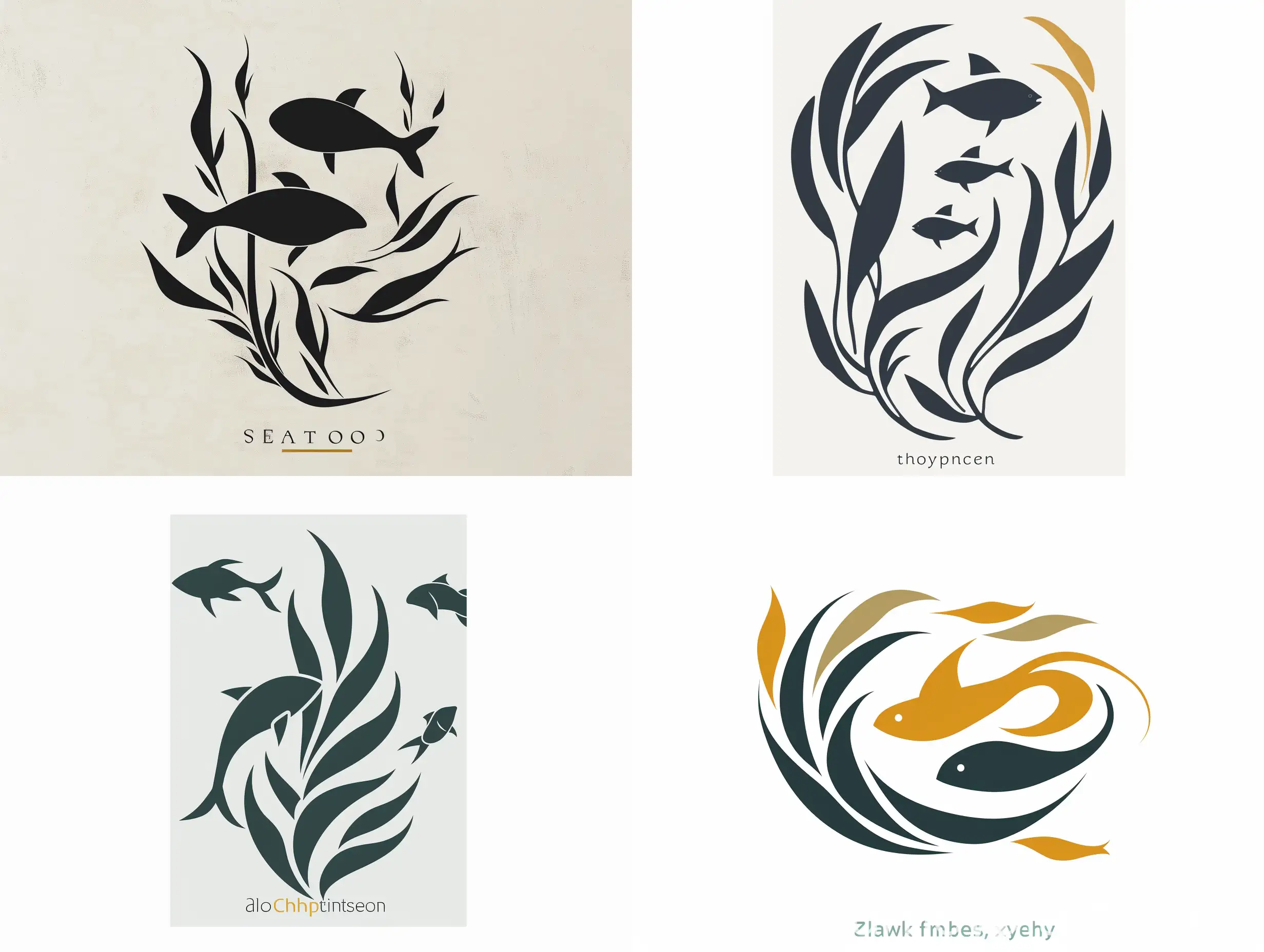 Minimalist-Logo-Design-of-Seaweed-and-Fish