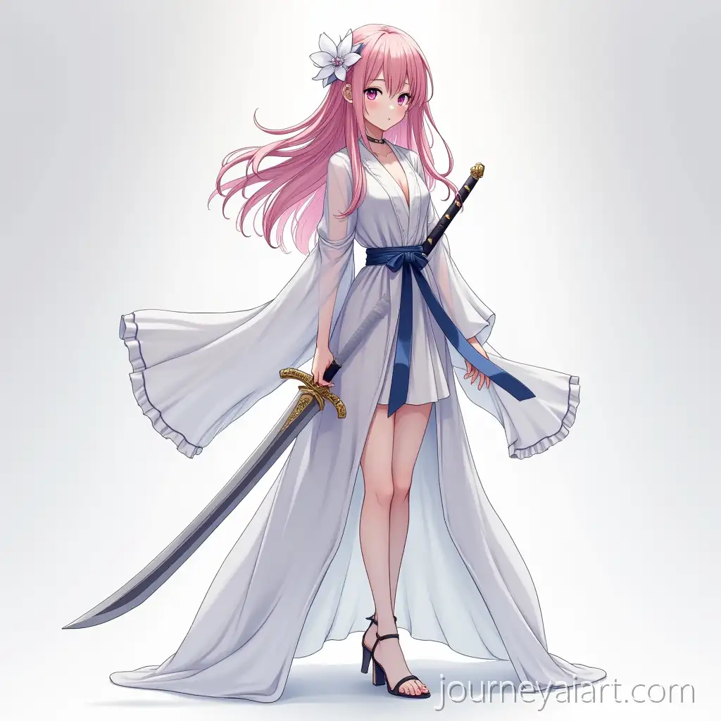 Anime-Girl-in-Transparent-Robe-Holding-Sword-FullBody-Illustration