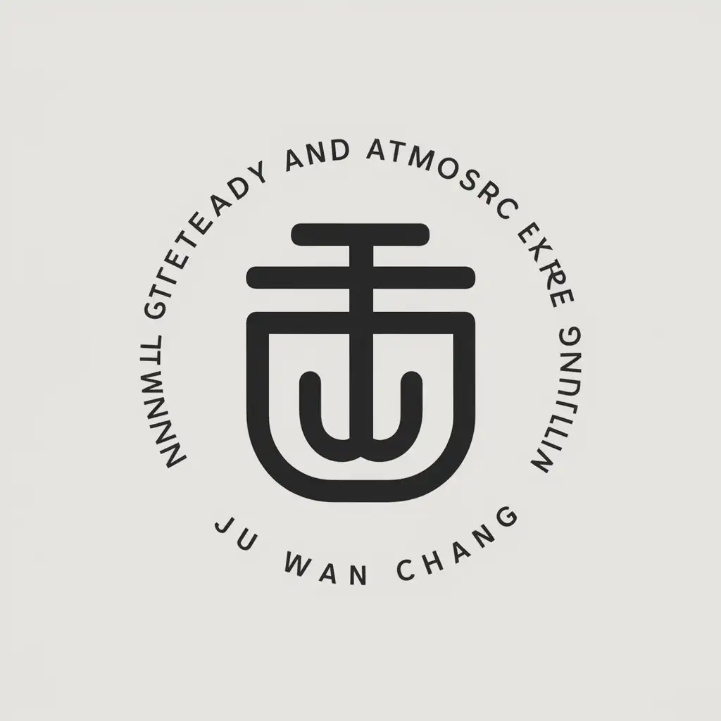 a vector logo design,with the text "Minimalist design, steady and atmospheric, extreme simplicity", main symbol:Ju Wan Chang,Moderate,be used in Retail industry,clear background