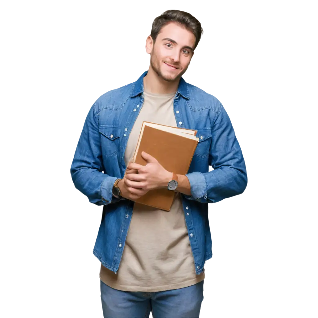 A-Man-with-a-Book-in-Hand-HighQuality-PNG-Image-for-Creative-Projects