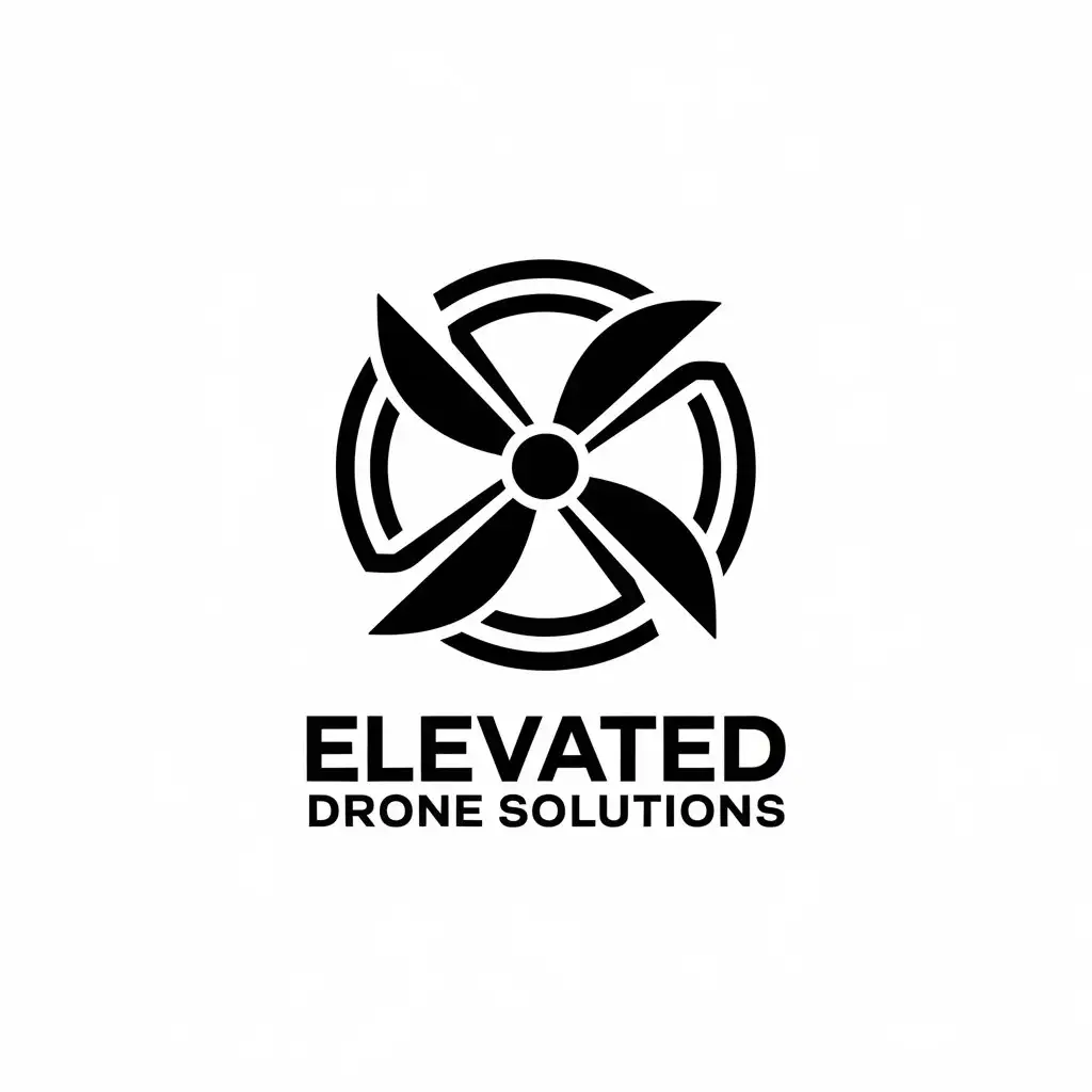 LOGO Design for Elevated Drone Solutions Propeller Symbol for Construction Industry