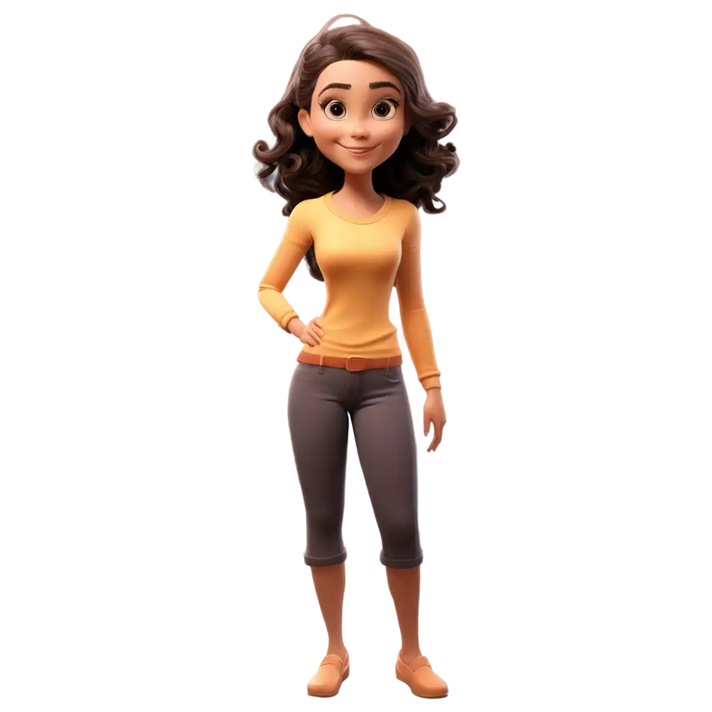 Adorable-and-Inspiring-PNG-Cartoon-Character-Create-a-Cute-and-Hopeful-Female-Figure