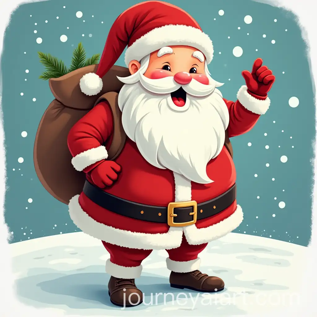Vector-Illustration-of-Santa-Claus-in-Classic-Red-Outfit
