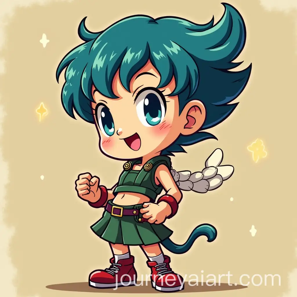 Vintage-Bulma-Character-in-a-Futuristic-Cyberpunk-Cityscape