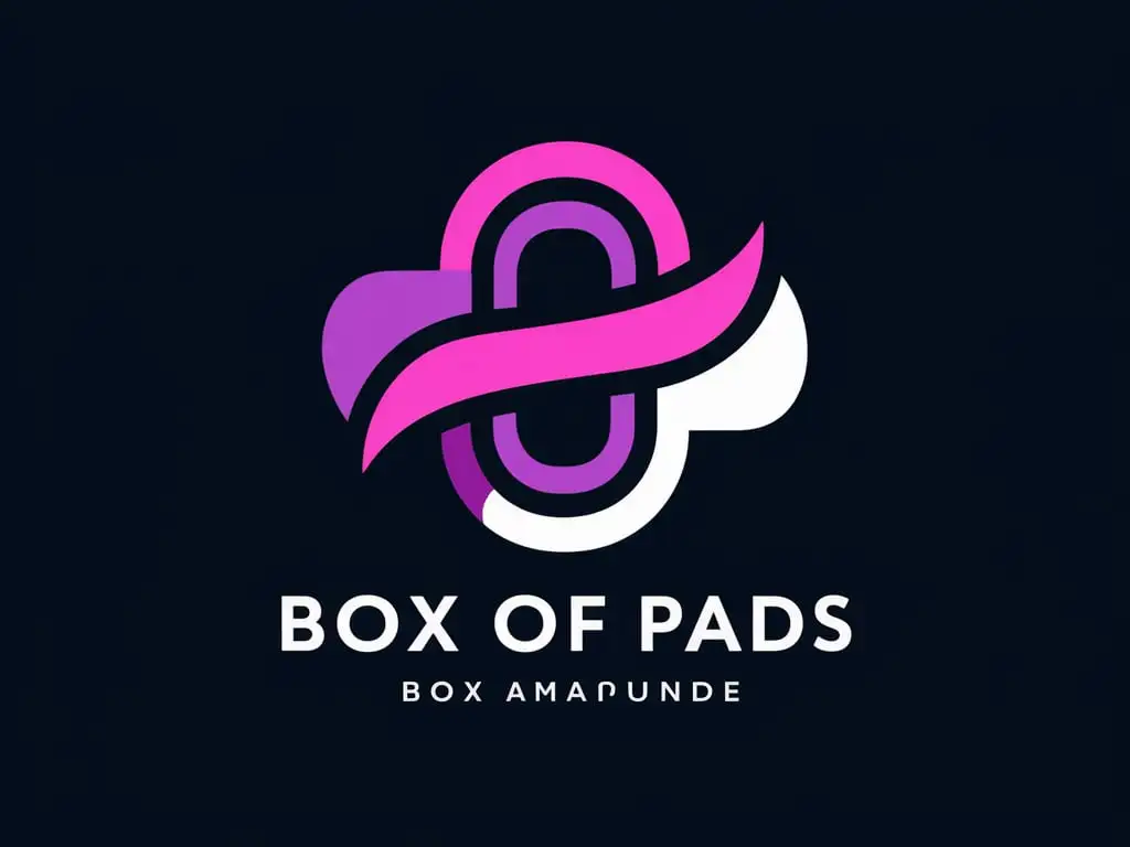 Bright Purple and White Logo Design for Pads Box