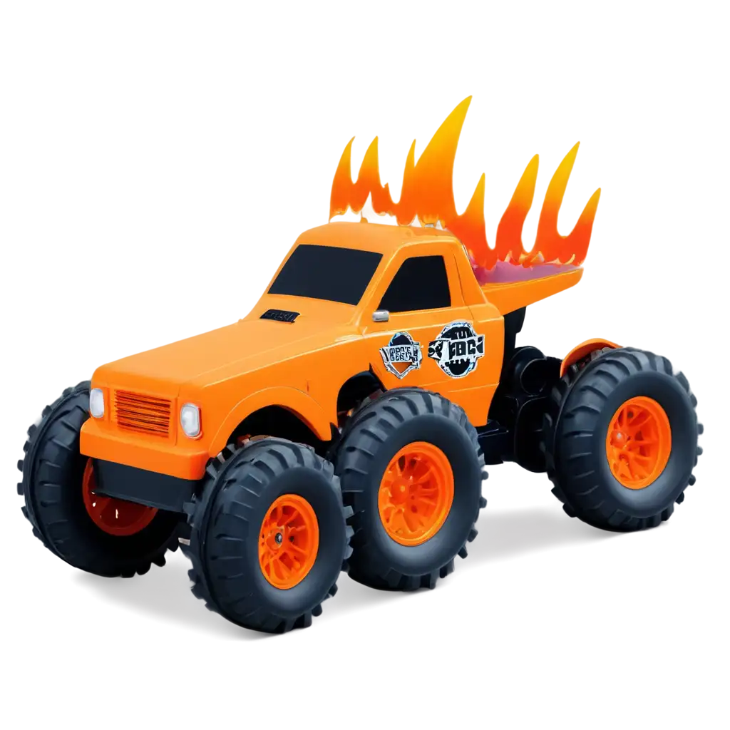 Create-a-PNG-Monster-Truck-with-Three-Giant-Wheels-and-Fire-Stickers