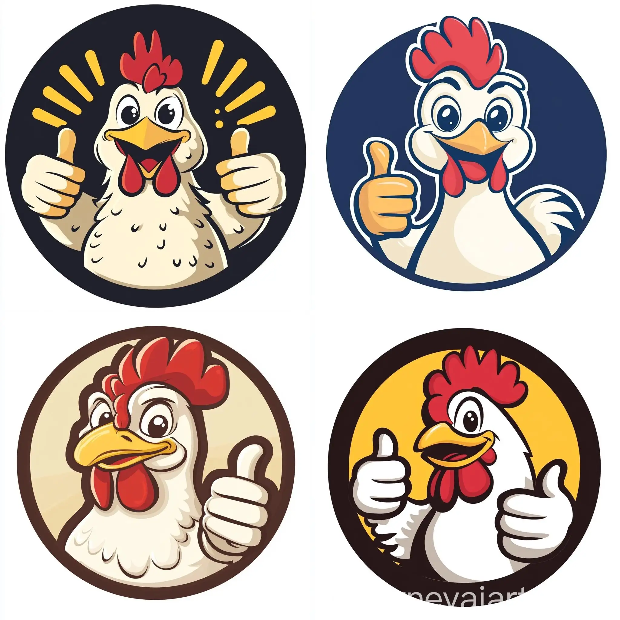 Cheerful-Cartoon-Chicken-Logo-Design-with-Modern-Vector-Style