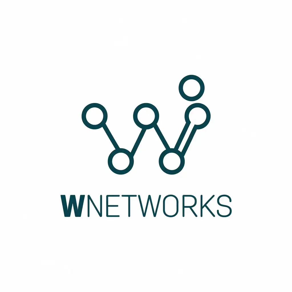 LOGO Design for wNetworks Abstract Network of Points for Technology Industry