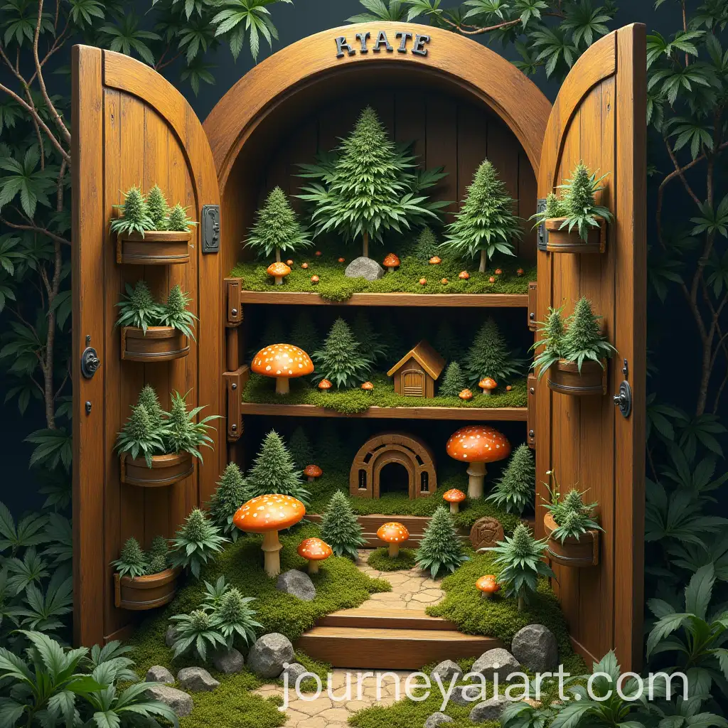 Enchanted-Cannabis-Garden-with-Psychedelic-Gnomes-and-Magical-Mushrooms